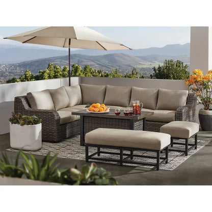 🔥Summer Sale 🔥Member's Mark Athena Sectional with Sunbrella Fabric, 7pc